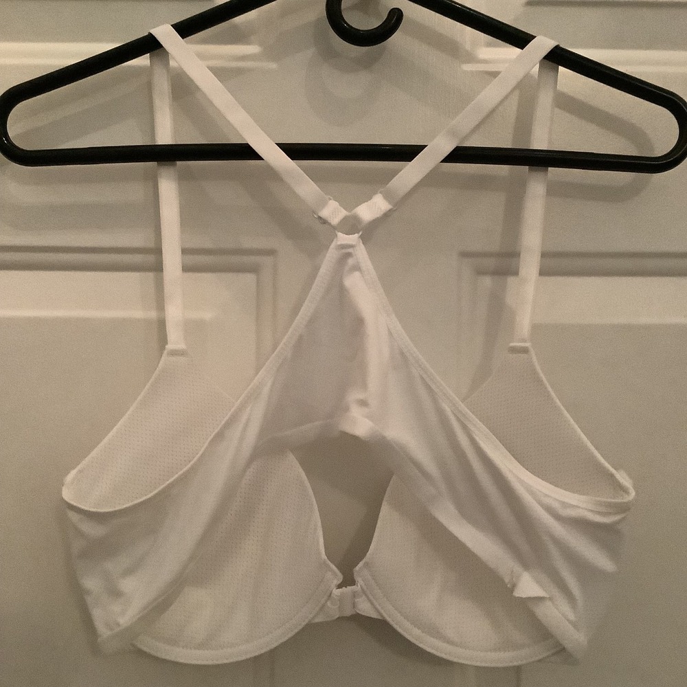 White Padded Push Up Bra 90B (34C) Front Closure - Picture 4 of 9